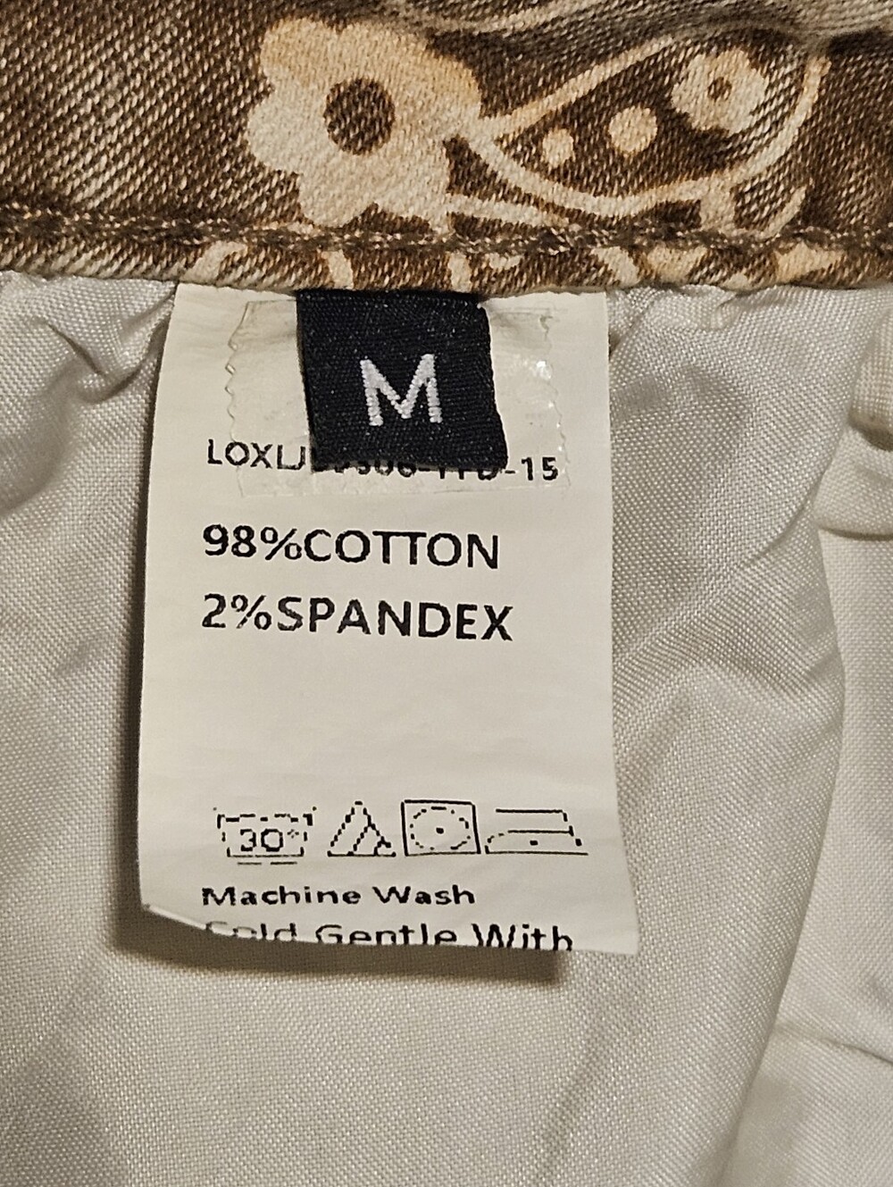 Loveimgs Women Boyfriend Baggy Barrel Khaki Paisley Jean Size Medium US 8-10 NWT - Picture 8 of 11